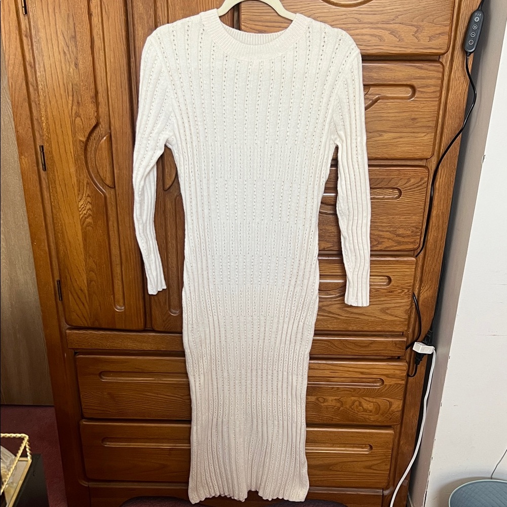 Petal & Pup Cream Knit Maxi Dress